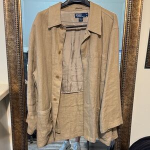 Ralph Lauren Beige Linen Jacket : shell 100% linen, lining 100% rayon